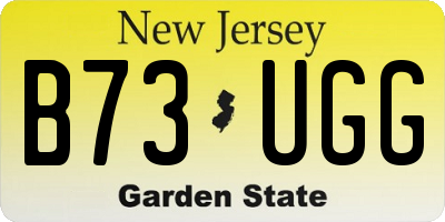 NJ license plate B73UGG
