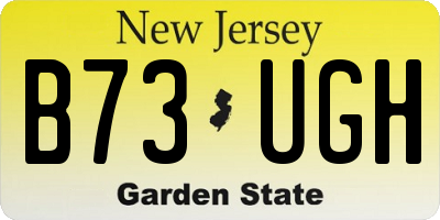 NJ license plate B73UGH