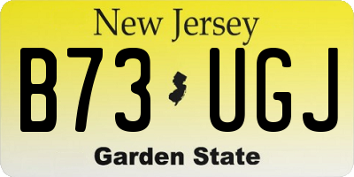 NJ license plate B73UGJ