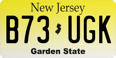 NJ license plate B73UGK