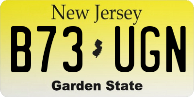 NJ license plate B73UGN