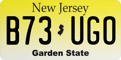 NJ license plate B73UGO