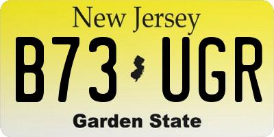 NJ license plate B73UGR