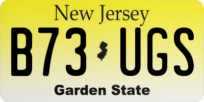 NJ license plate B73UGS