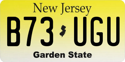 NJ license plate B73UGU