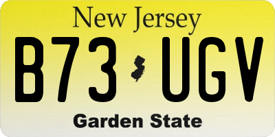 NJ license plate B73UGV