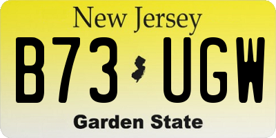 NJ license plate B73UGW