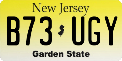 NJ license plate B73UGY