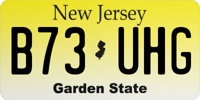 NJ license plate B73UHG