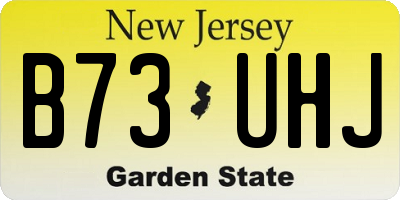 NJ license plate B73UHJ