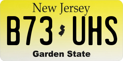 NJ license plate B73UHS