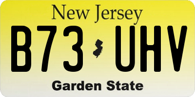 NJ license plate B73UHV