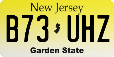 NJ license plate B73UHZ