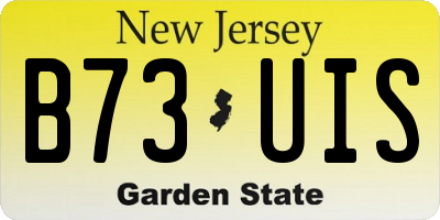 NJ license plate B73UIS
