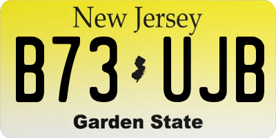 NJ license plate B73UJB