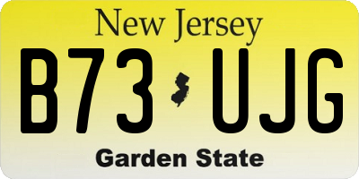 NJ license plate B73UJG