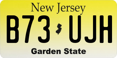 NJ license plate B73UJH