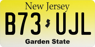 NJ license plate B73UJL