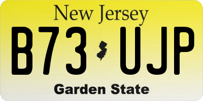 NJ license plate B73UJP