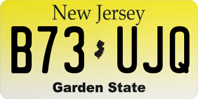 NJ license plate B73UJQ