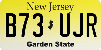 NJ license plate B73UJR
