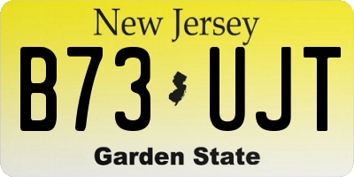 NJ license plate B73UJT