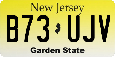 NJ license plate B73UJV