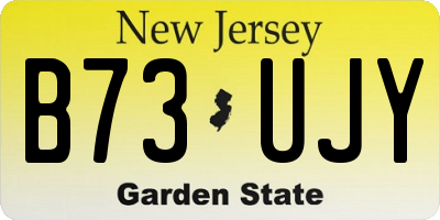 NJ license plate B73UJY