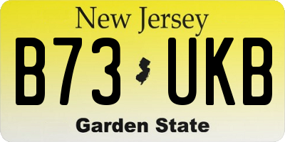 NJ license plate B73UKB