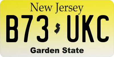 NJ license plate B73UKC