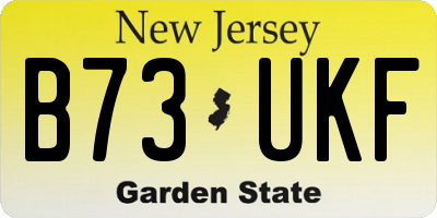 NJ license plate B73UKF