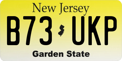 NJ license plate B73UKP