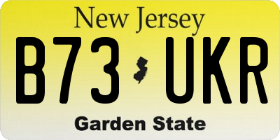 NJ license plate B73UKR