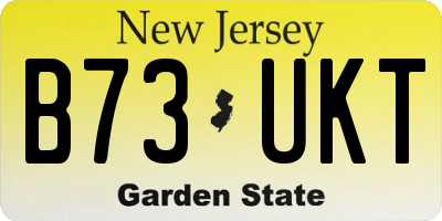 NJ license plate B73UKT