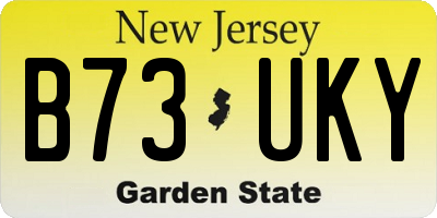 NJ license plate B73UKY