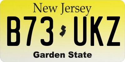 NJ license plate B73UKZ