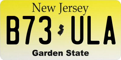NJ license plate B73ULA