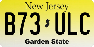 NJ license plate B73ULC