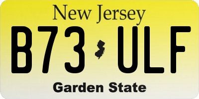 NJ license plate B73ULF