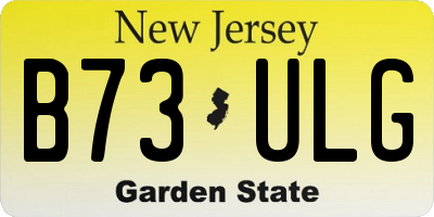 NJ license plate B73ULG