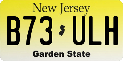 NJ license plate B73ULH