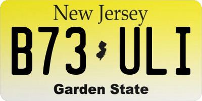 NJ license plate B73ULI
