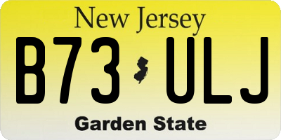 NJ license plate B73ULJ