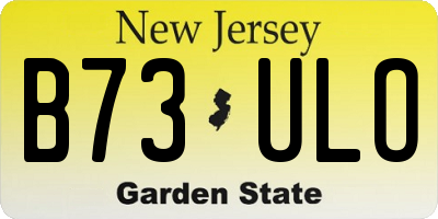 NJ license plate B73ULO