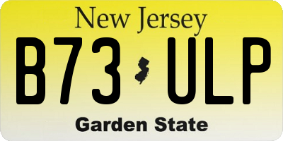NJ license plate B73ULP