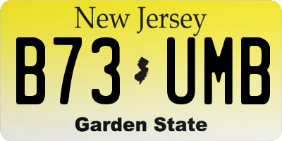 NJ license plate B73UMB