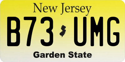 NJ license plate B73UMG
