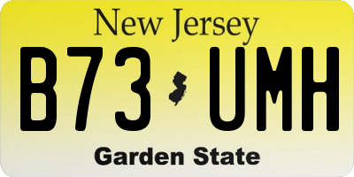 NJ license plate B73UMH