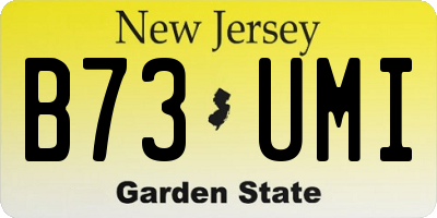 NJ license plate B73UMI