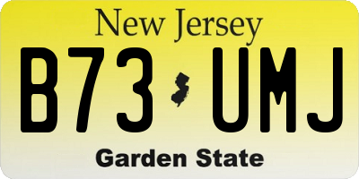 NJ license plate B73UMJ